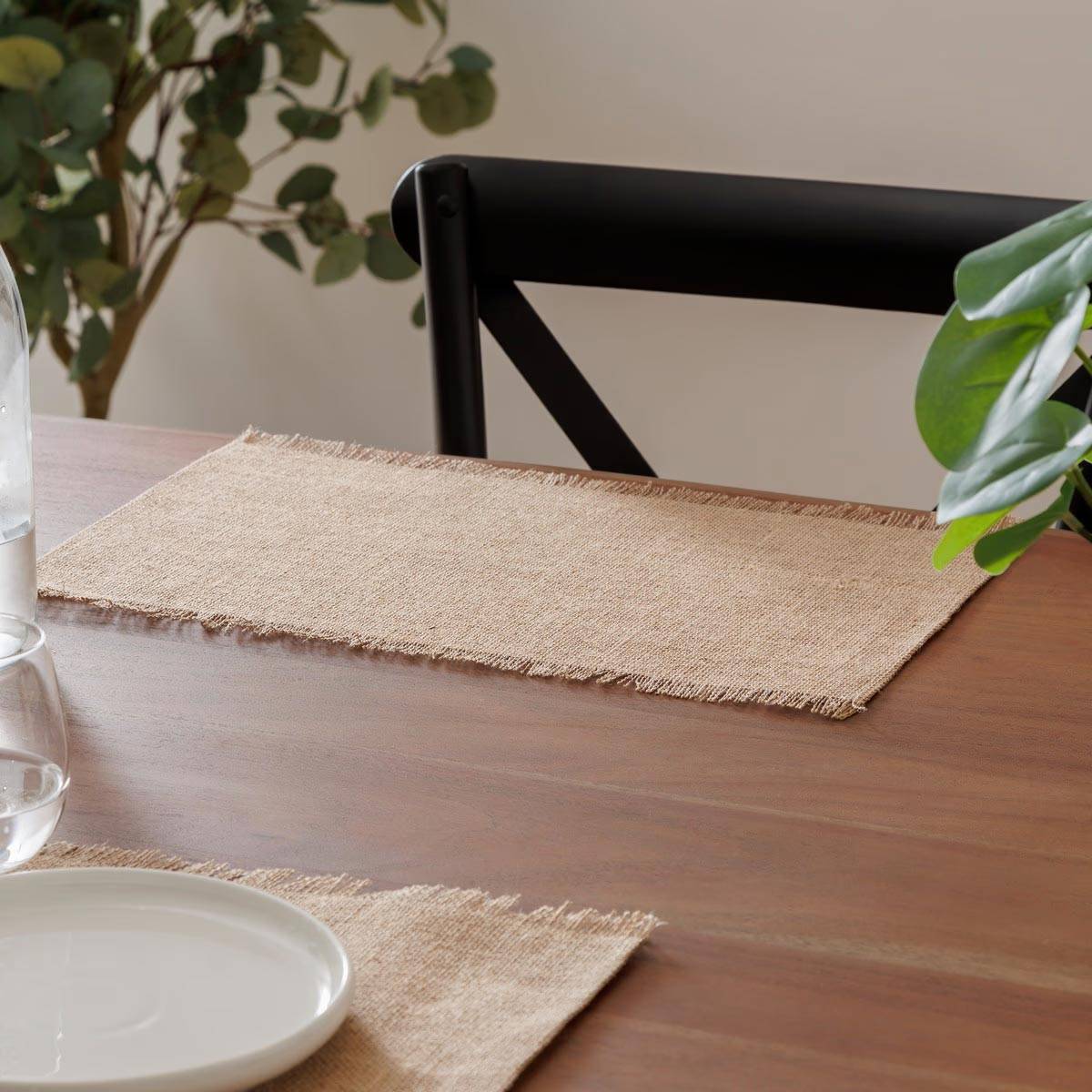 Set de table à franges - SECRET DE GOURMET - Coton - Beige - Image 4