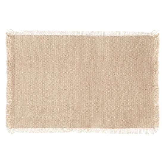 Set de table à franges - SECRET DE GOURMET - Coton - Beige - Image 1