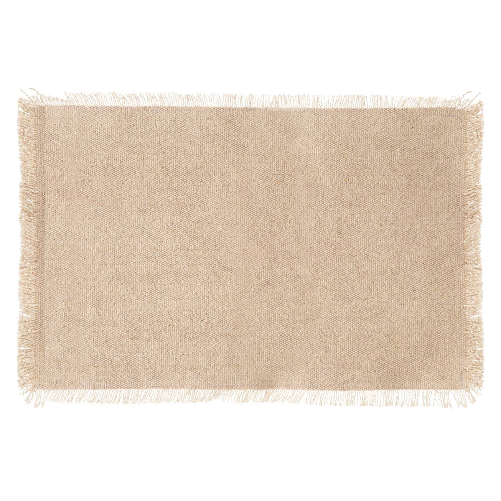 Set de table à franges - SECRET DE GOURMET - Coton - Beige - Image 1