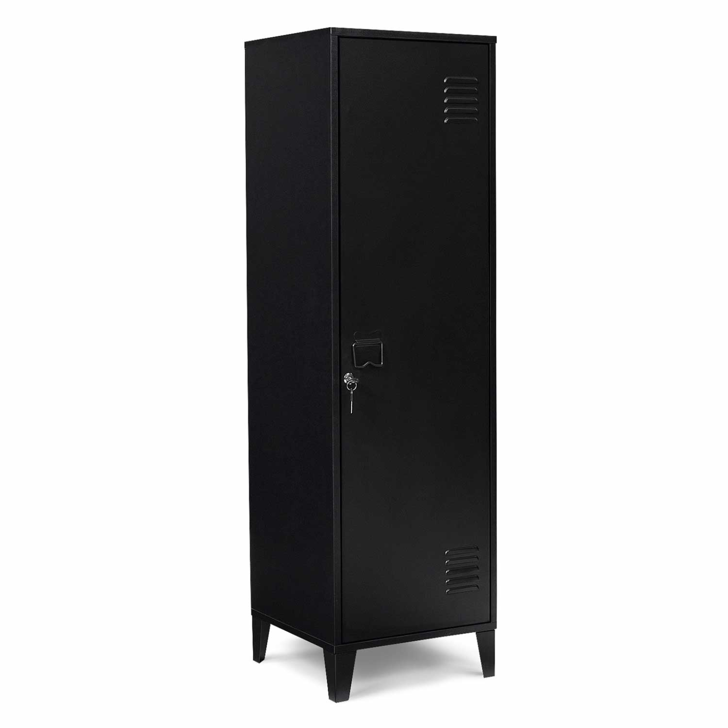 Armoire vestiaire ESTER 1 porte métal noir design industriel - Image 2