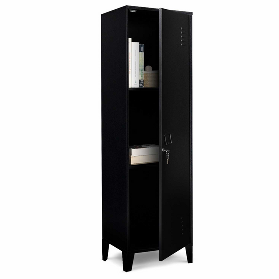 Armoire vestiaire ESTER 1 porte métal noir design industriel - Image 4