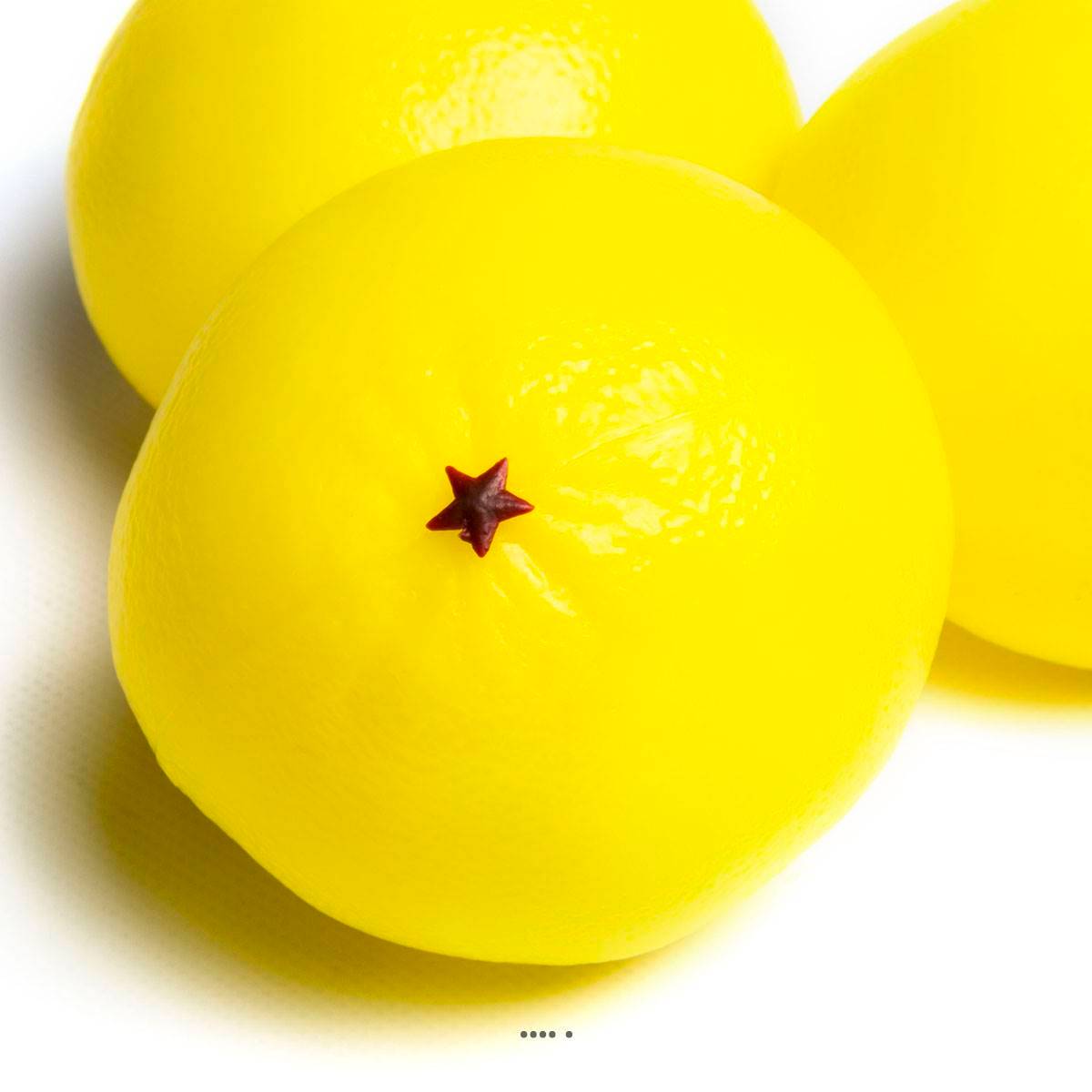 Artificielles - Pamplemousse artificiel en lot de 3 en Plastique soufflé D 100 mm - Imagen 3