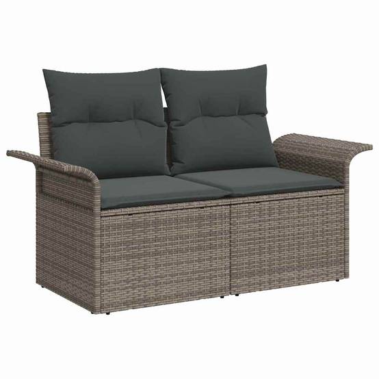 Salon de jardin 11pcs Polyrotin Modulable Confortable Gris – ComfortXL Outdoor Living - Image 7