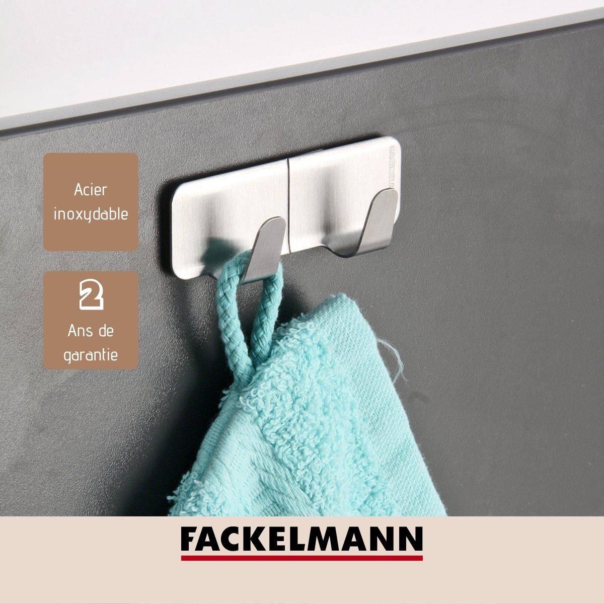 Lot de 2 crochets muraux adhésifs avec 2 crochets Fackelmann Tecno - Image 4