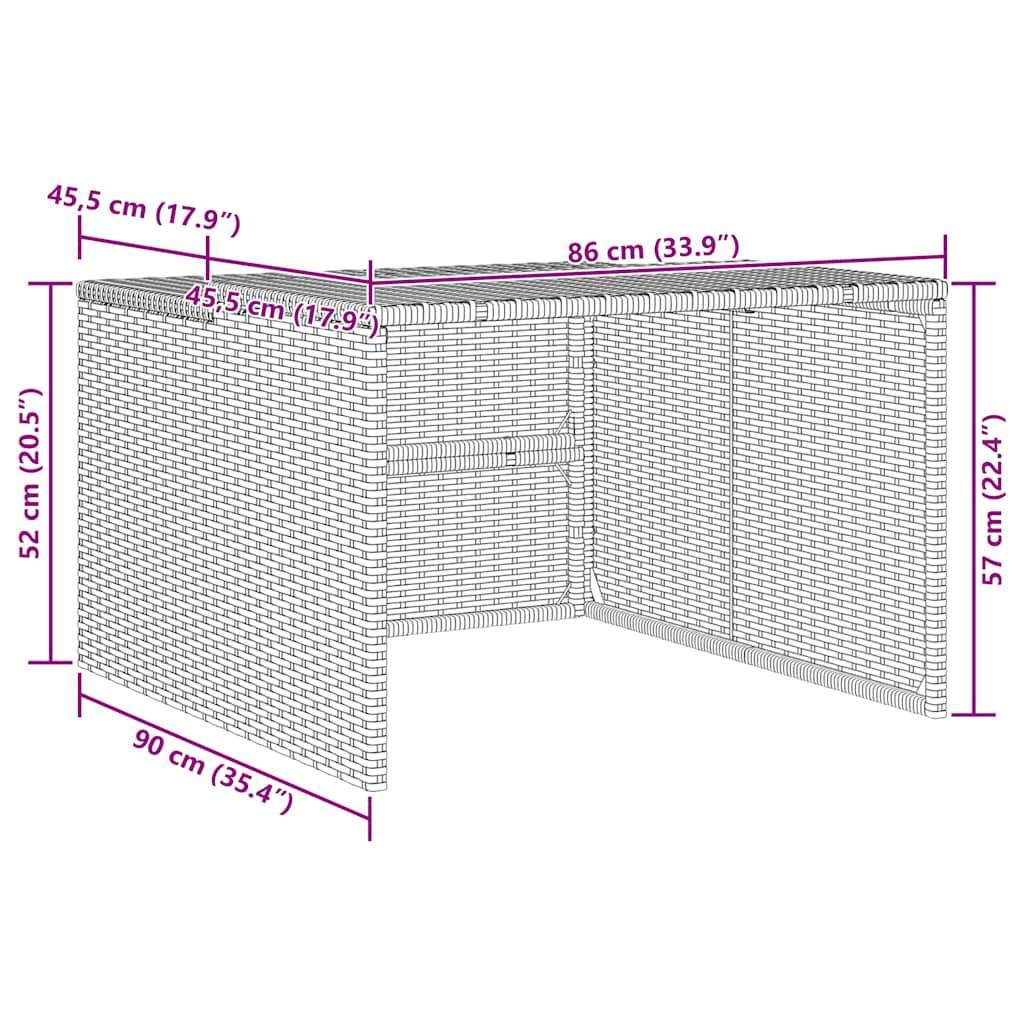 PANGIVO - Abri pour robot tondeuse résine tressée beige 90 x 86 x 57 cm - PANGIVO - Image 10