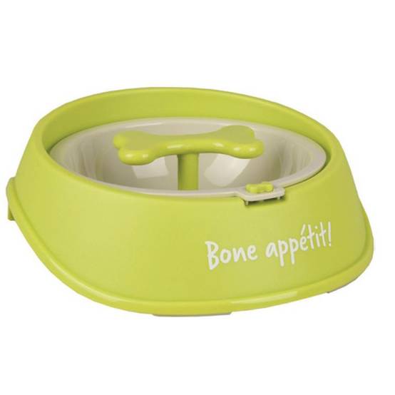 Gamelle anti -glouton vert, ø 12,5 cm, 400 ML, pour chien - Image 1