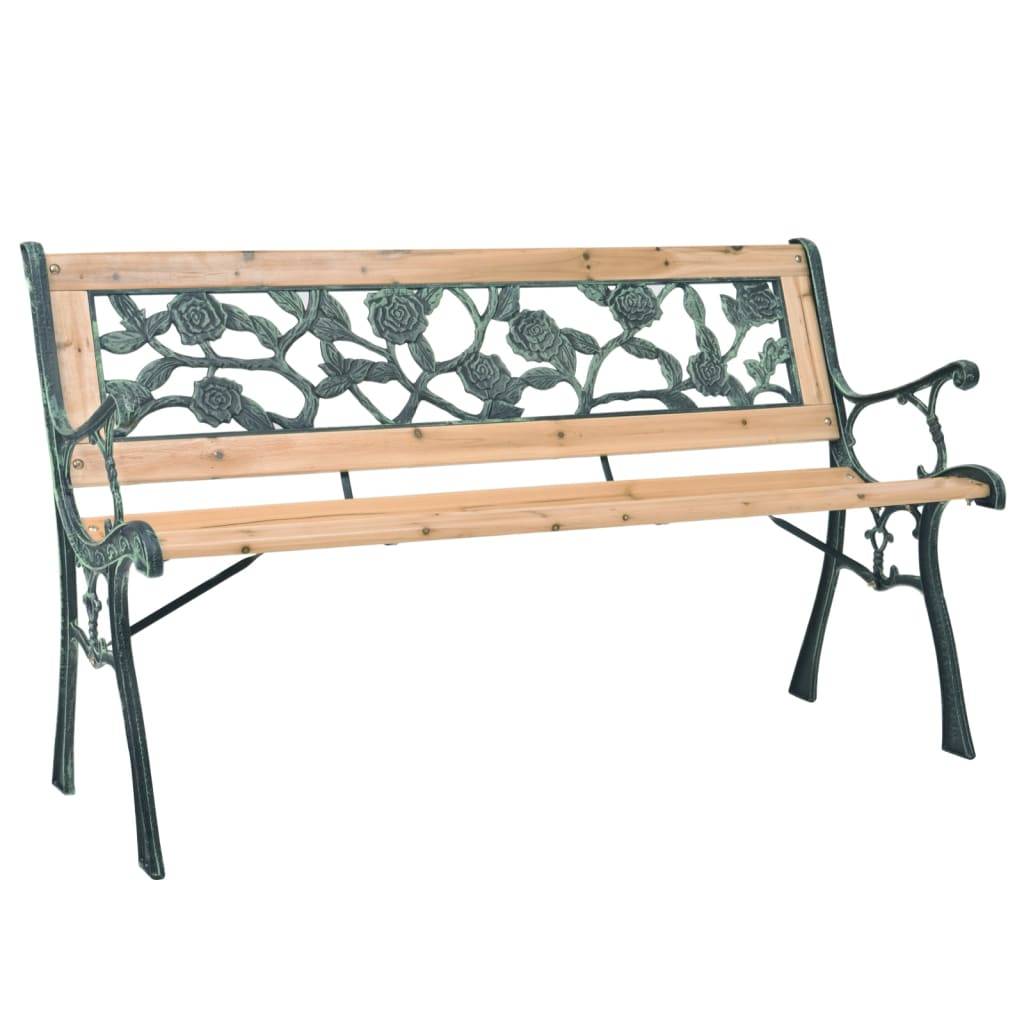 Helloshop26 - Banc de jardin meuble de patio d'extérieur terrasse 122 cm bois - Imagen 1