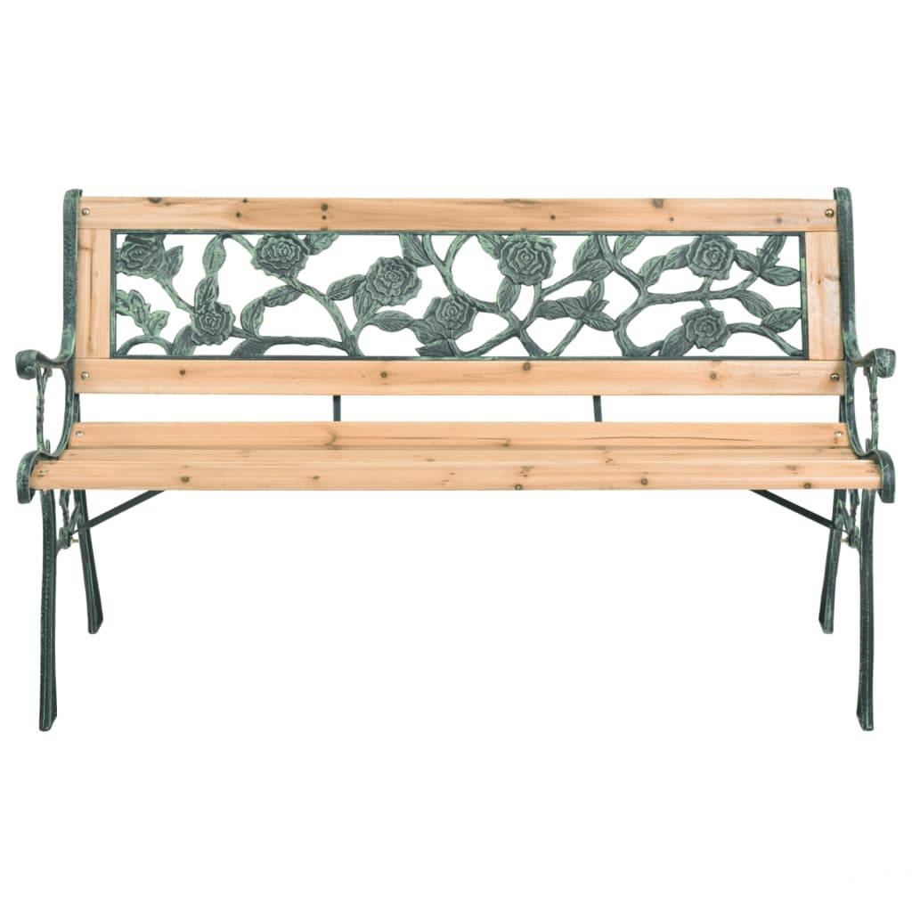 Helloshop26 - Banc de jardin meuble de patio d'extérieur terrasse 122 cm bois - Imagen 2