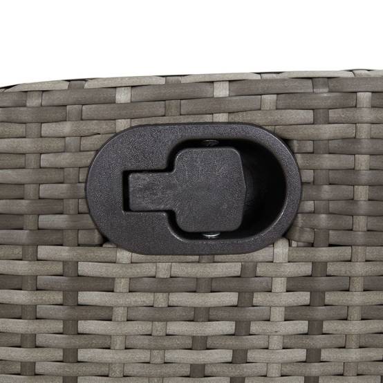 ComfortXL - Table et 6 Chaises Longues de Jardin Grises en Résine Tressée, Fauteuils Inclinables avec Repose-pieds – ComfortXL Outdoor Living - Image 7