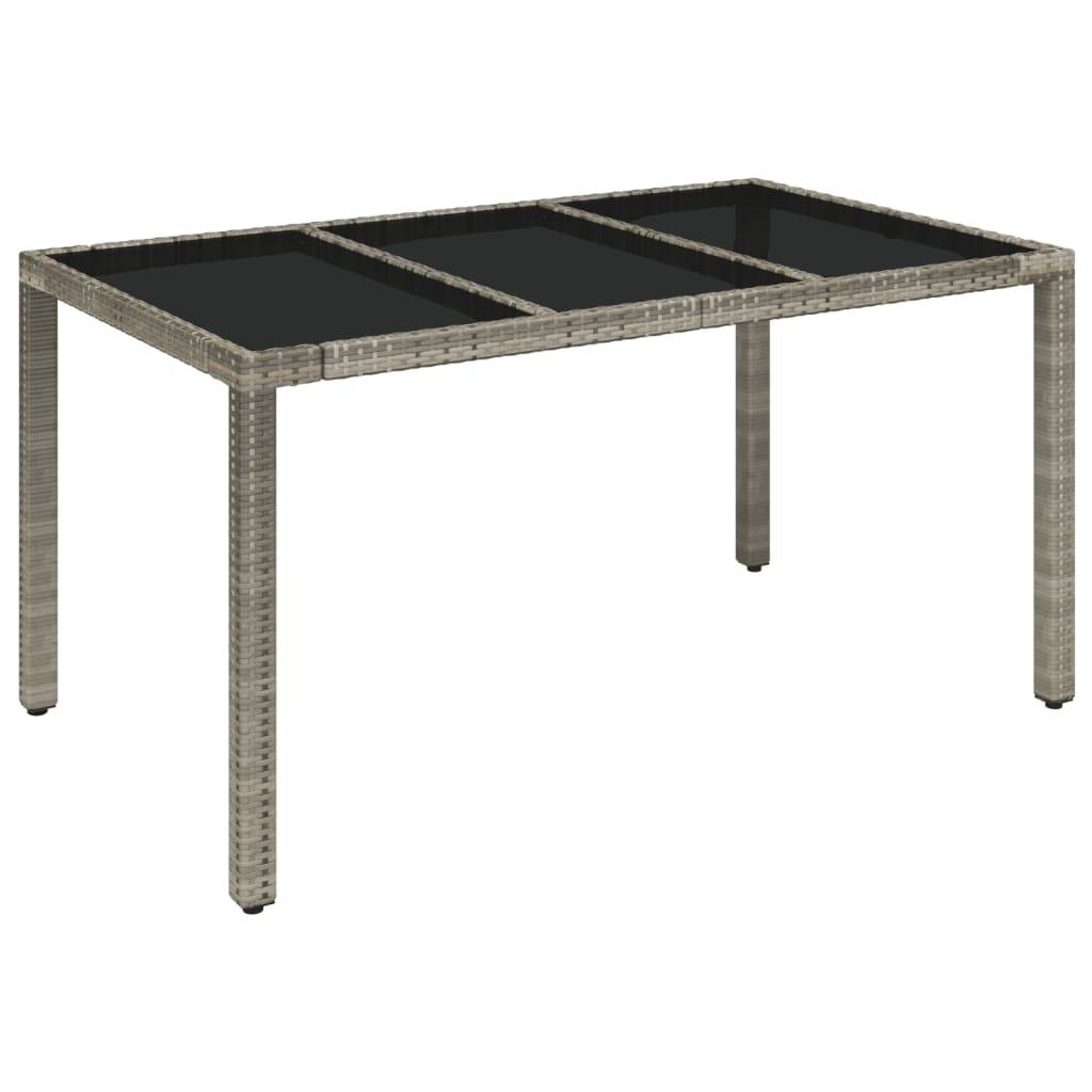 ComfortXL - Table et 6 Chaises Longues de Jardin Grises en Résine Tressée, Fauteuils Inclinables avec Repose-pieds – ComfortXL Outdoor Living - Image 5