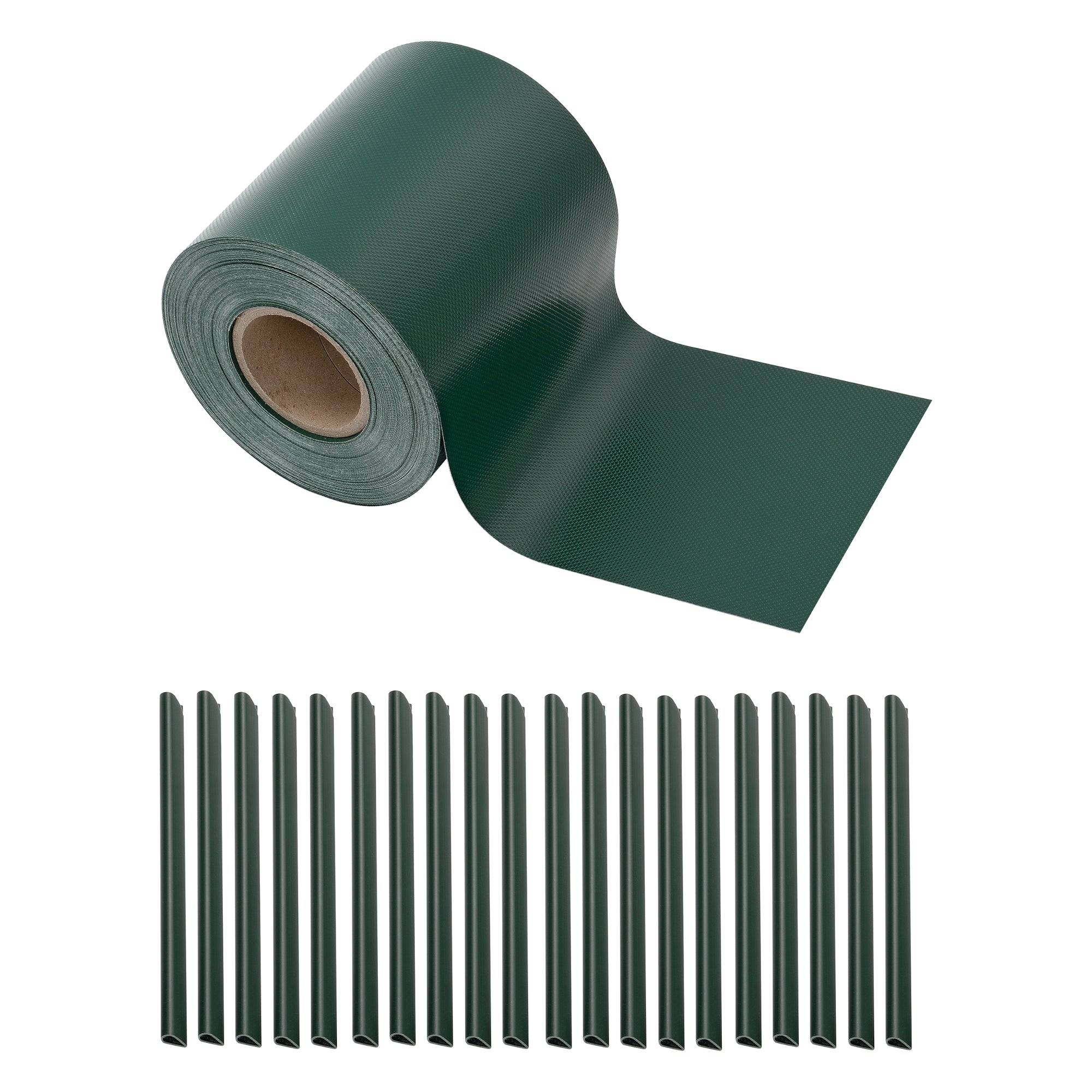 Helloshop26 - Bande de brise-vue PVC 35 m x 19 cm 6,65 m² vert mousse ral 6005 - Imagen 2