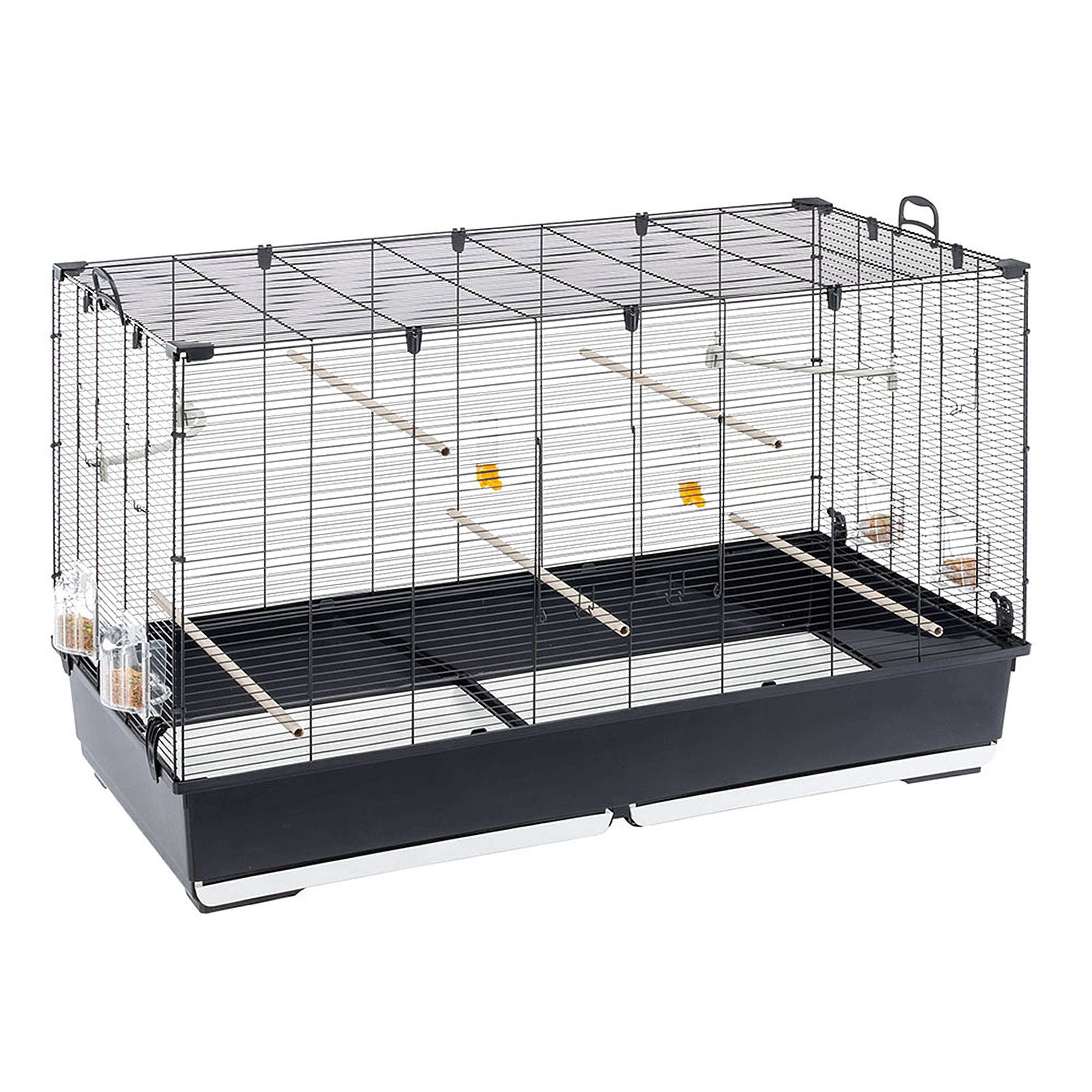 Ferplast - Ferplast Volière Cage à Oiseaux PIANO 8 Grande Cage pour Oiseaux, Canaris, Pinsons, Perruches Ondulées, Inséparables, en Métal, Accessoires inclus
