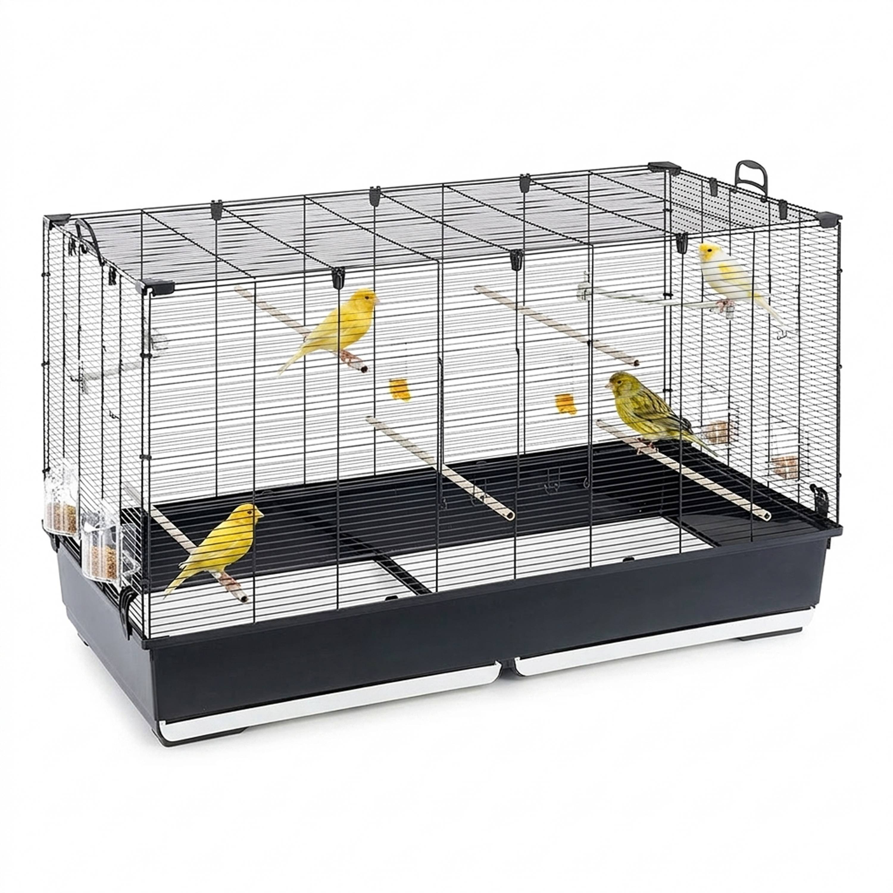 Ferplast - Ferplast Volière Cage à Oiseaux PIANO 8 Grande Cage pour Oiseaux, Canaris, Pinsons, Perruches Ondulées, Inséparables, en Métal, Accessoires inclus - Imagen 4