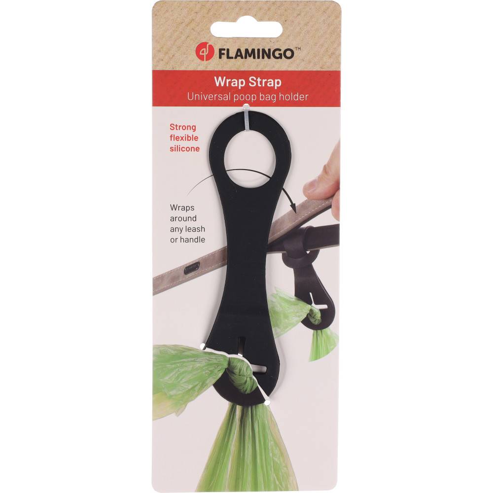 Flamingo - Support pour sacs à déjections noir en silicone 14 cm pour chien - Imagen 4