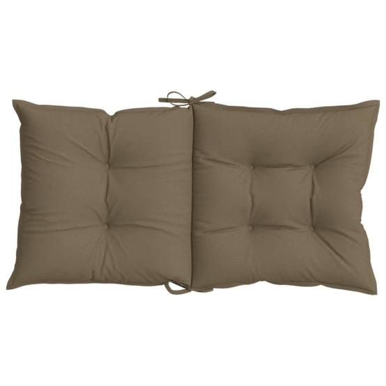 Coussins de chaise dossier bas polyester taupe mélangé 100 x 50 x 7 cm - PANGIVO - Image 7
