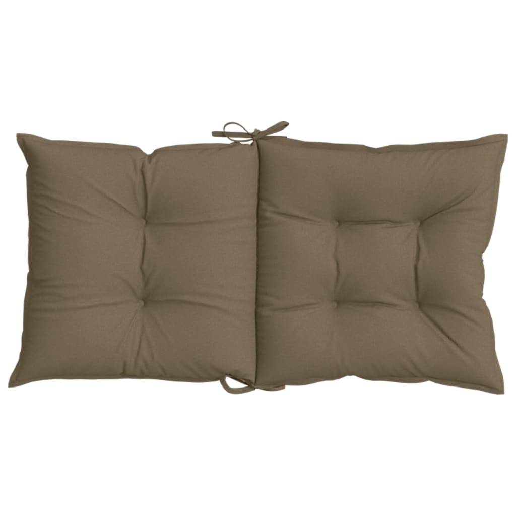 Coussins de chaise dossier bas polyester taupe mélangé 100 x 50 x 7 cm - PANGIVO - Image 7