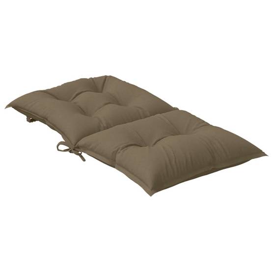 Coussins de chaise dossier bas polyester taupe mélangé 100 x 50 x 7 cm - PANGIVO - Image 6