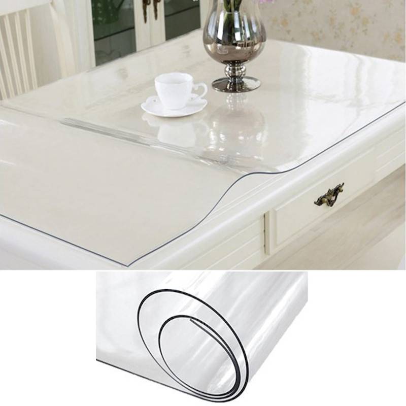 Nappe Transparente Epaisseur 60 Microns Taille 140X140CM Composition 100% PVC Caoutchouc Protecteur De Meubles - Image 2
