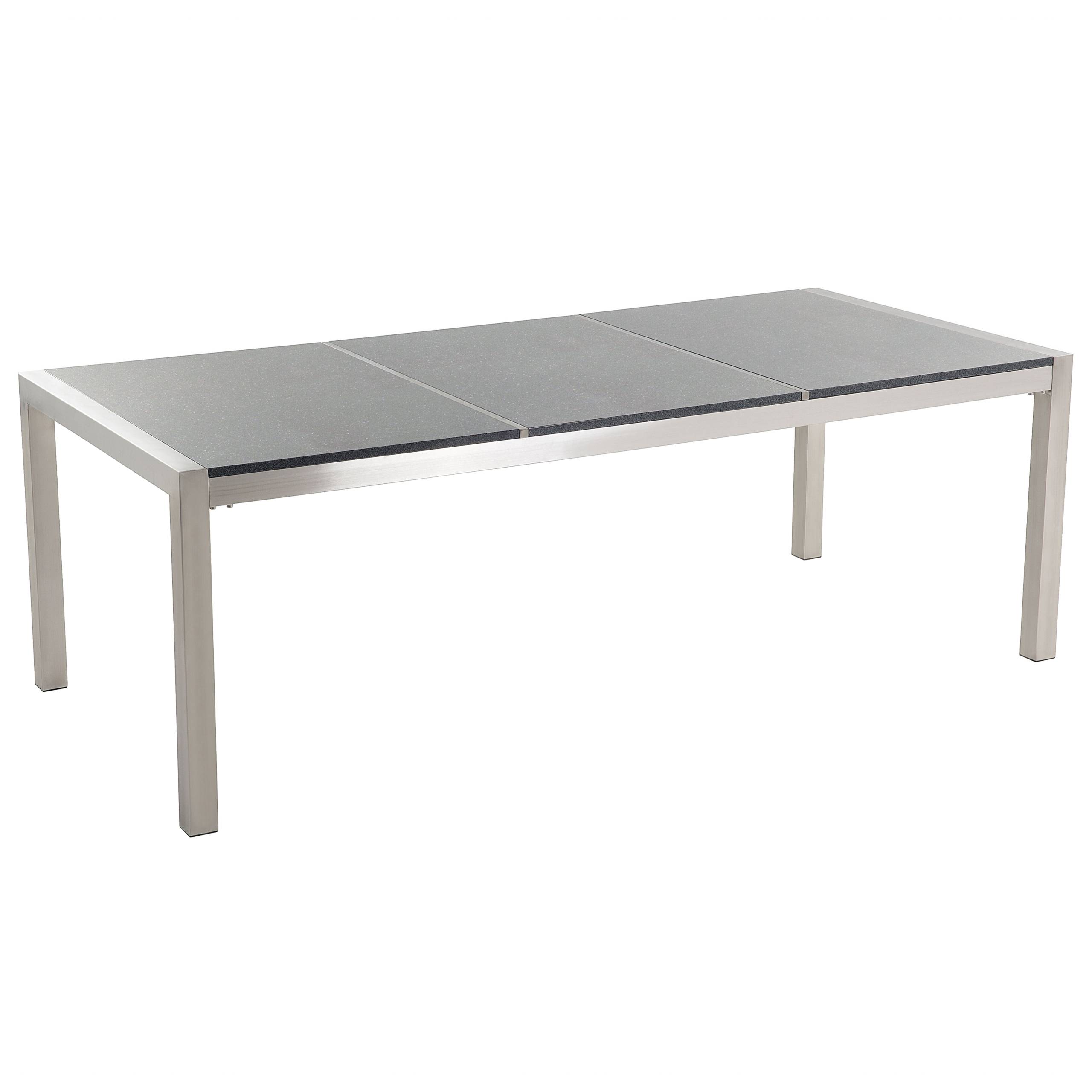 Beliani - Set de salle à manger, 8 Personnes Granit Gris/blanc GROSSETO - Beliani - Imagen 8