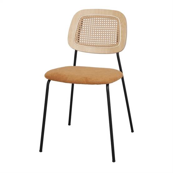 Chaise tapissée avec un style Mid Century - modèle 009 - curry - Image 1