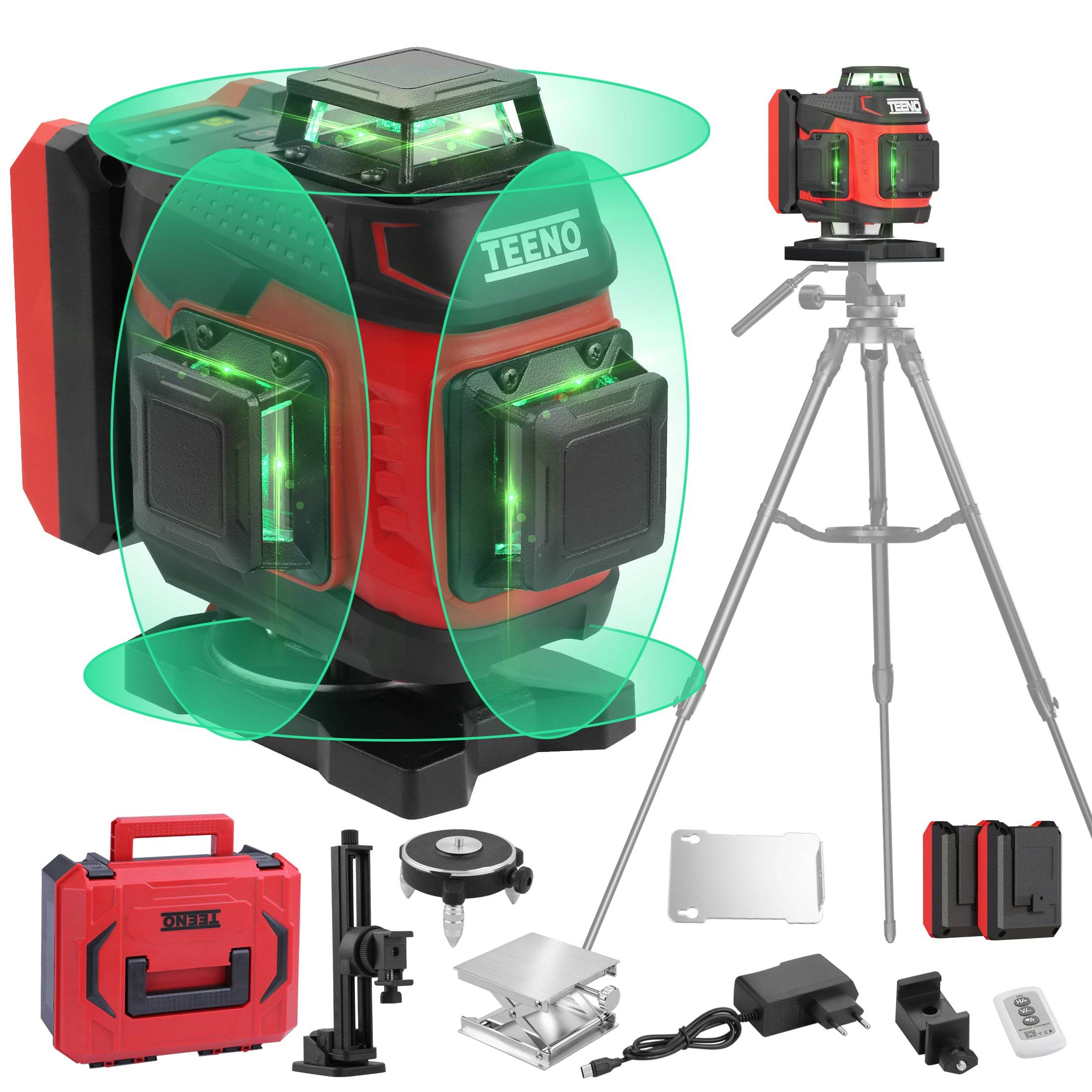 Laser Niveau 360° Vert ,5400mAh Autonivelant, Portable et Léger