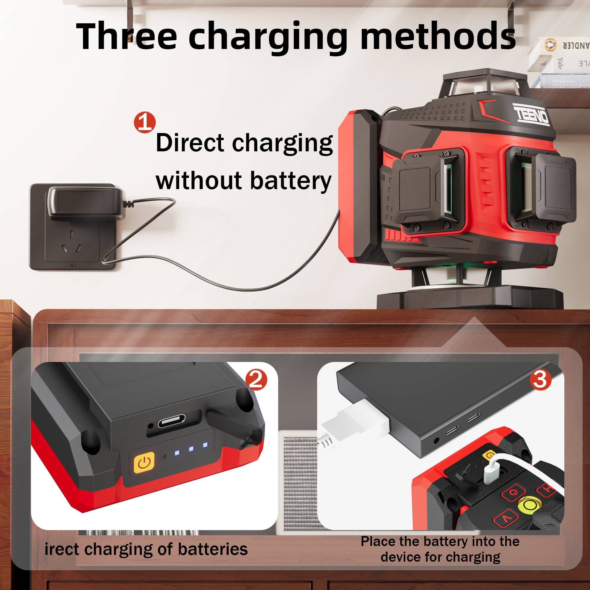 Laser Niveau 360° Vert ,5400mAh Autonivelant, Portable et Léger - Image 6