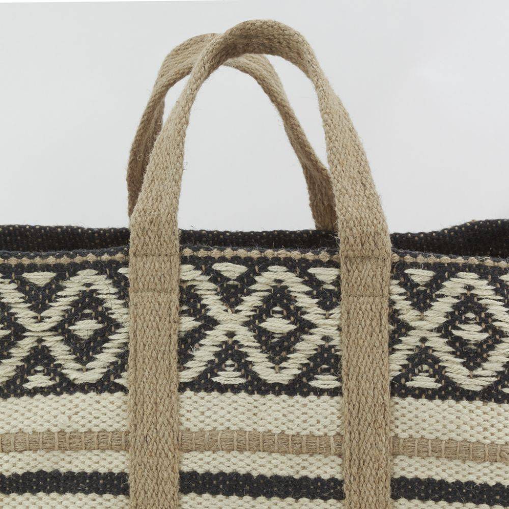 Aubry Gaspard - Sac à bûches en jute naturel et teinté - Imagen 4