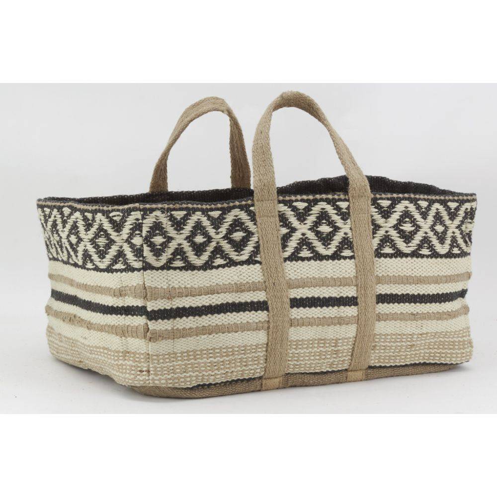 Aubry Gaspard - Sac à bûches en jute naturel et teinté - Imagen 3