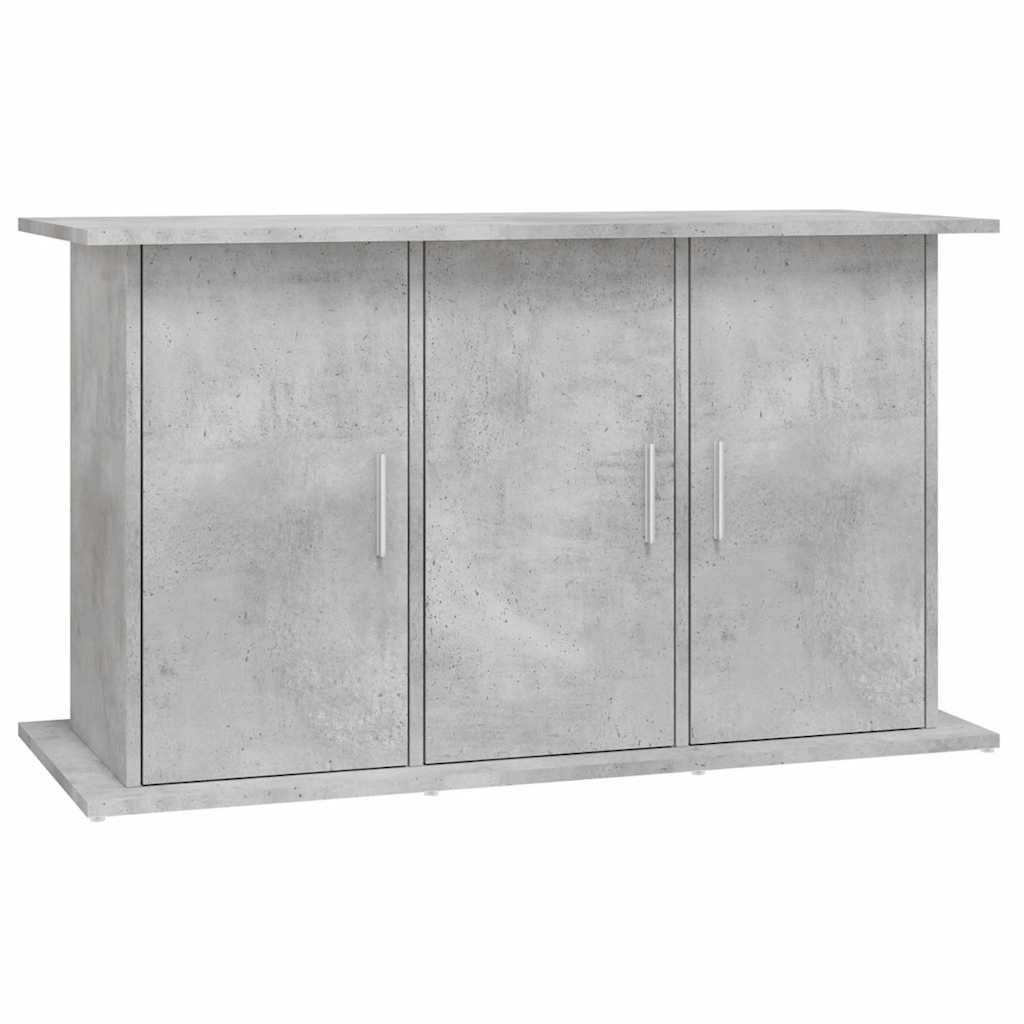 Meuble Aquarium Bois Ingénierie avec Rangement 6 Portes pour Salon Gris Béton - ComfortXL Outdoor Living - Image 2