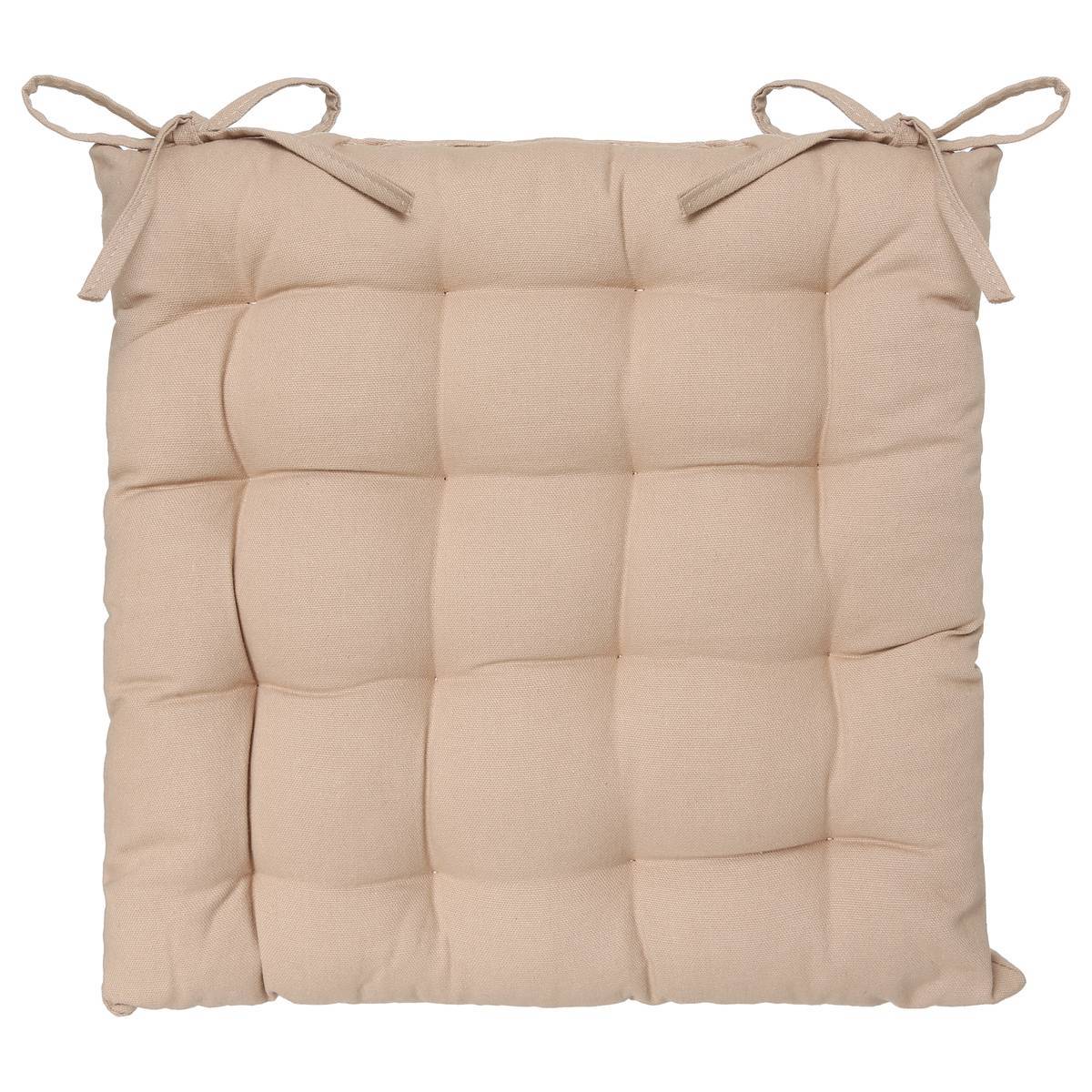 Atmosphera - Galette de chaise "Anjali" beige 38x38cm - Atmosphera Créateur d'intérieur - Image 1