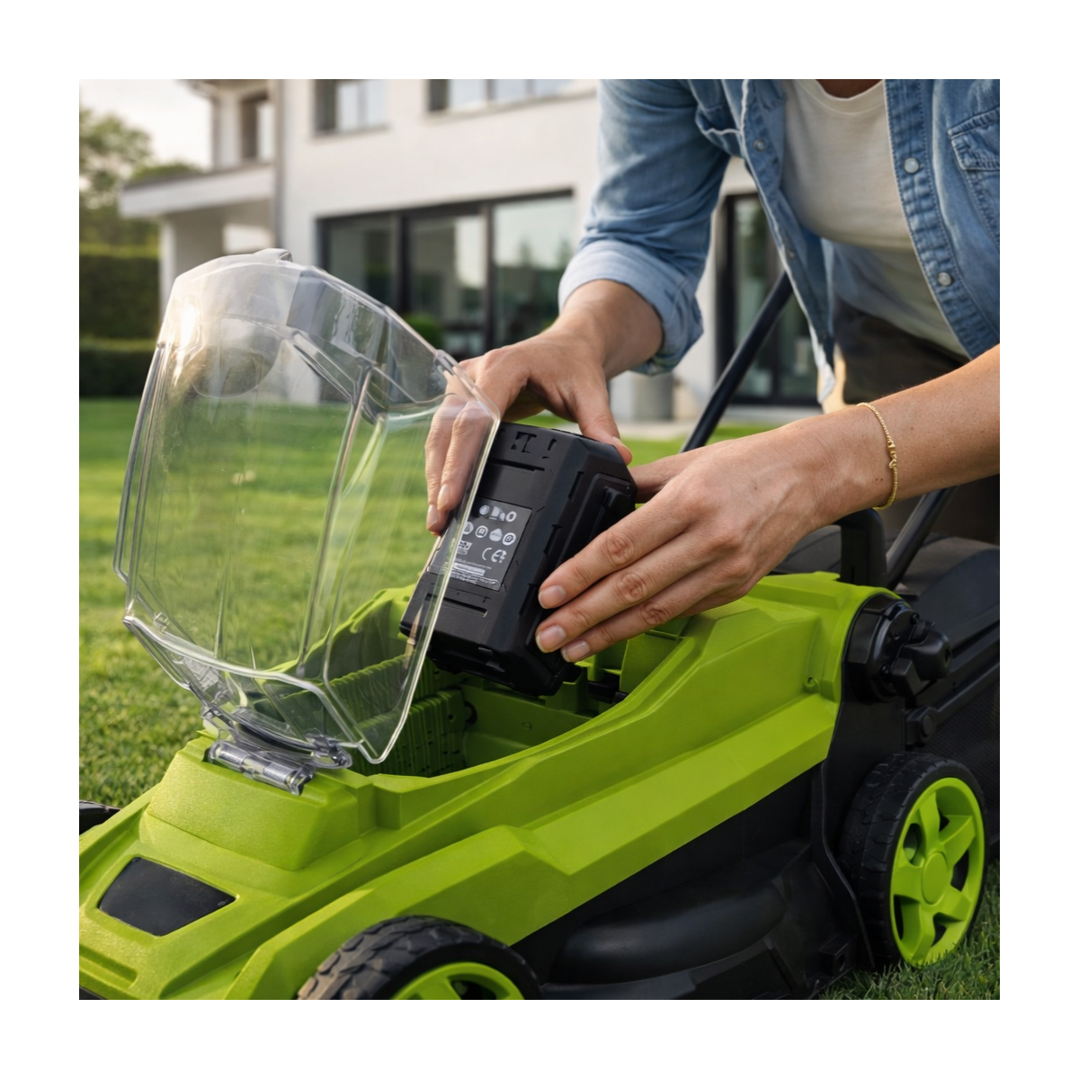 Tondeuse à gazon sans fil 20V Largeur 32cm Bac 30L Vendu Sans Batterie ni chargeur VITO - Imagen 5