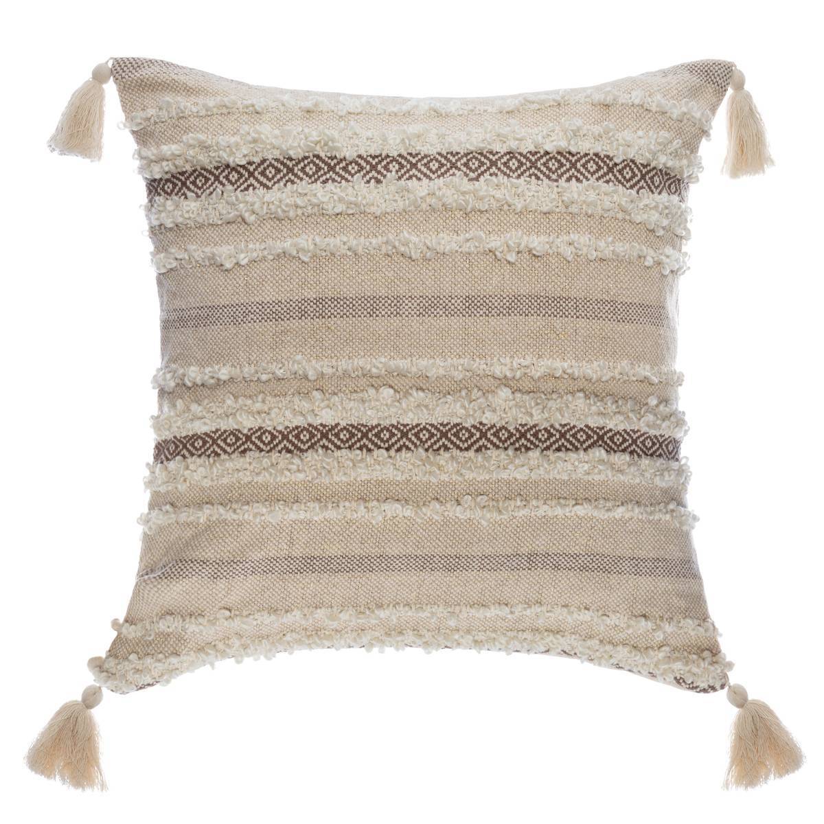 Atmosphera - Coussin "Shine" beige 59x59cm - Atmosphera Créateur d'intérieur - Imagen 2