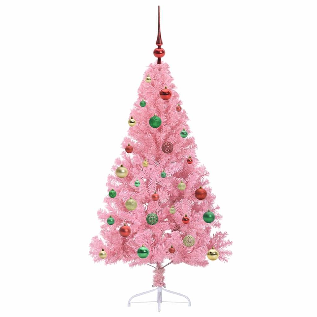 Vidaxl - Sapin de Noël artificiel pré-éclairé Rose 150 cm PVC vidaXL 3397071 - Image 7