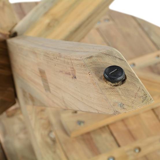 Table ronde en teck recyclé D 135 cm Sakai - Gecko Jardin - Imagen 6