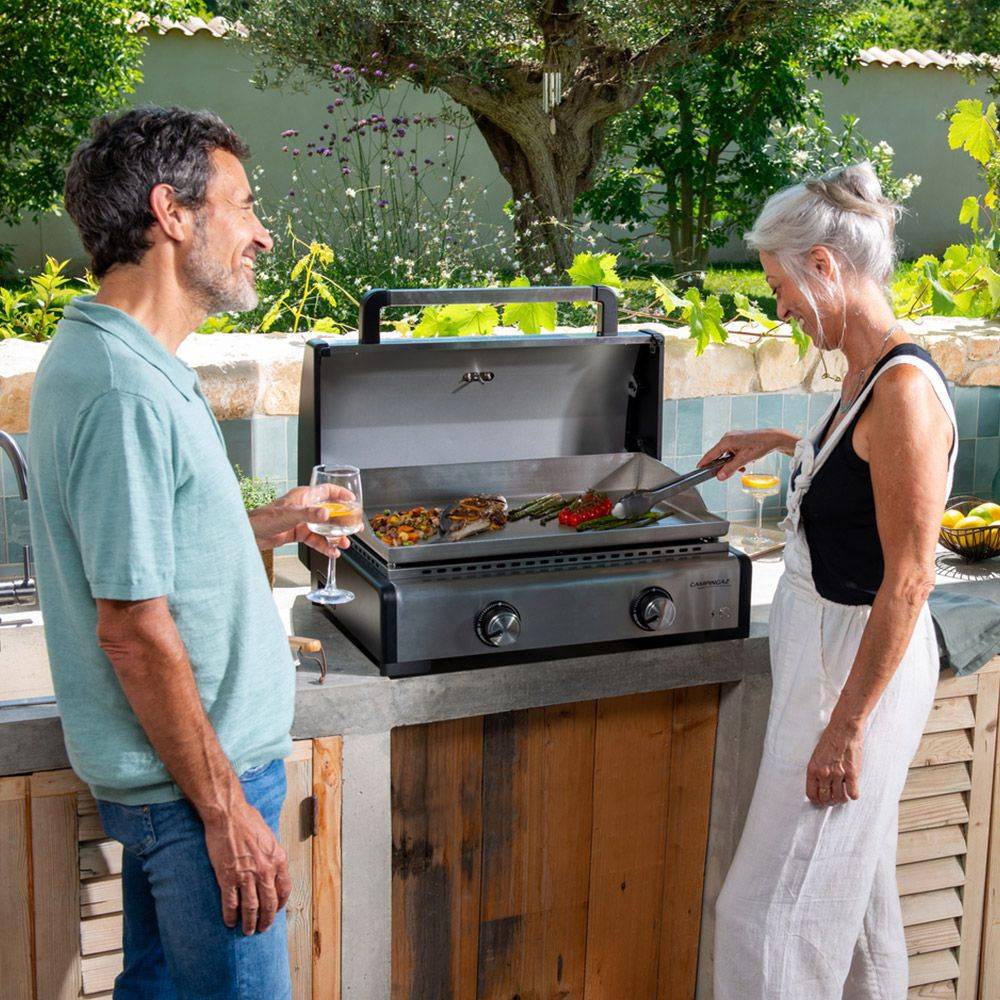 Campingaz - Plancha à gaz Master 2 Pro avec couvercle de cuisson - Housse incluse - Image 2