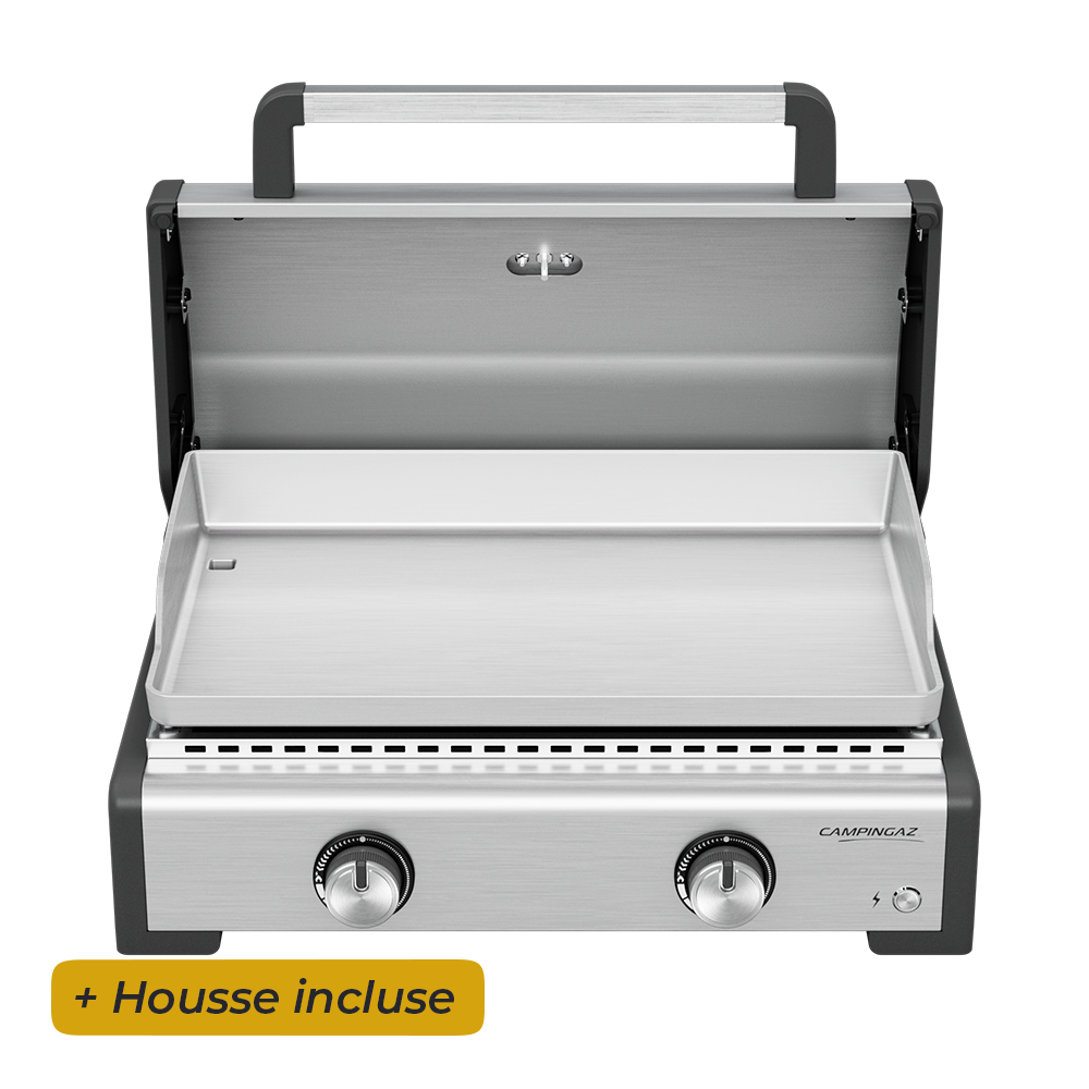 Campingaz - Plancha à gaz Master 2 Pro avec couvercle de cuisson - Housse incluse - Image 1