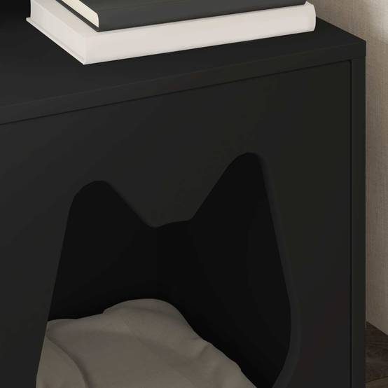 Chatiere bois noir 42,5 x 40 x 53,5 cm - Prolenta premium p337.1 - Image 4