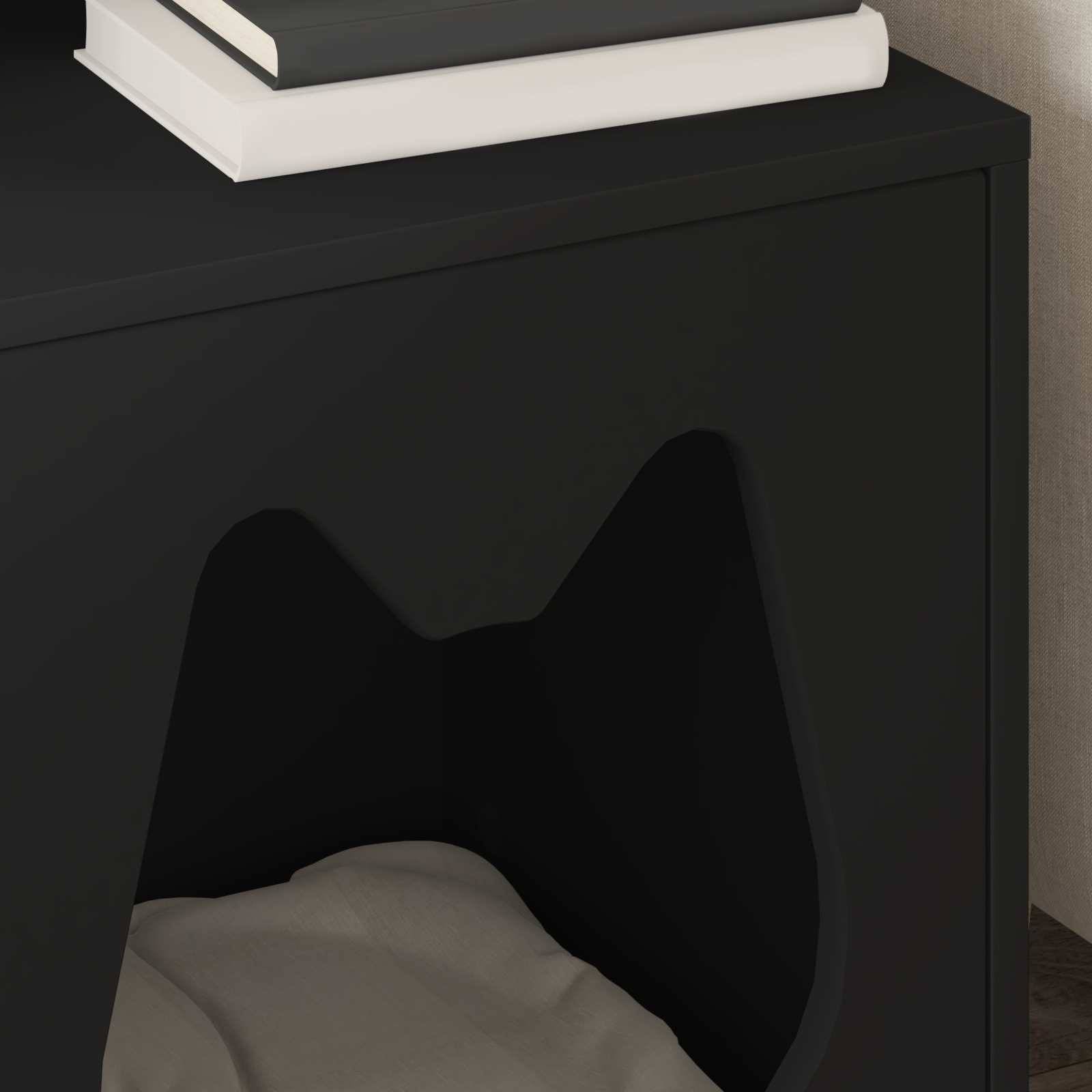 Chatiere bois noir  42,5 x 40 x 53,5 cm  - Prolenta premium p337.1 - Image 4