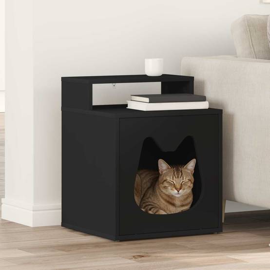 Chatiere bois noir 42,5 x 40 x 53,5 cm - Prolenta premium p337.1 - Image 2