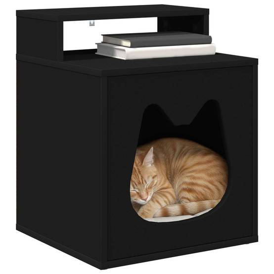 Chatiere bois noir 42,5 x 40 x 53,5 cm - Prolenta premium p337.1 - Image 3