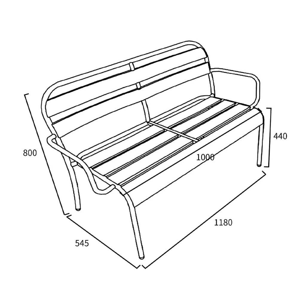 Wilsa Garden - Banc de jardin en aluminium Soha - Imagen 10