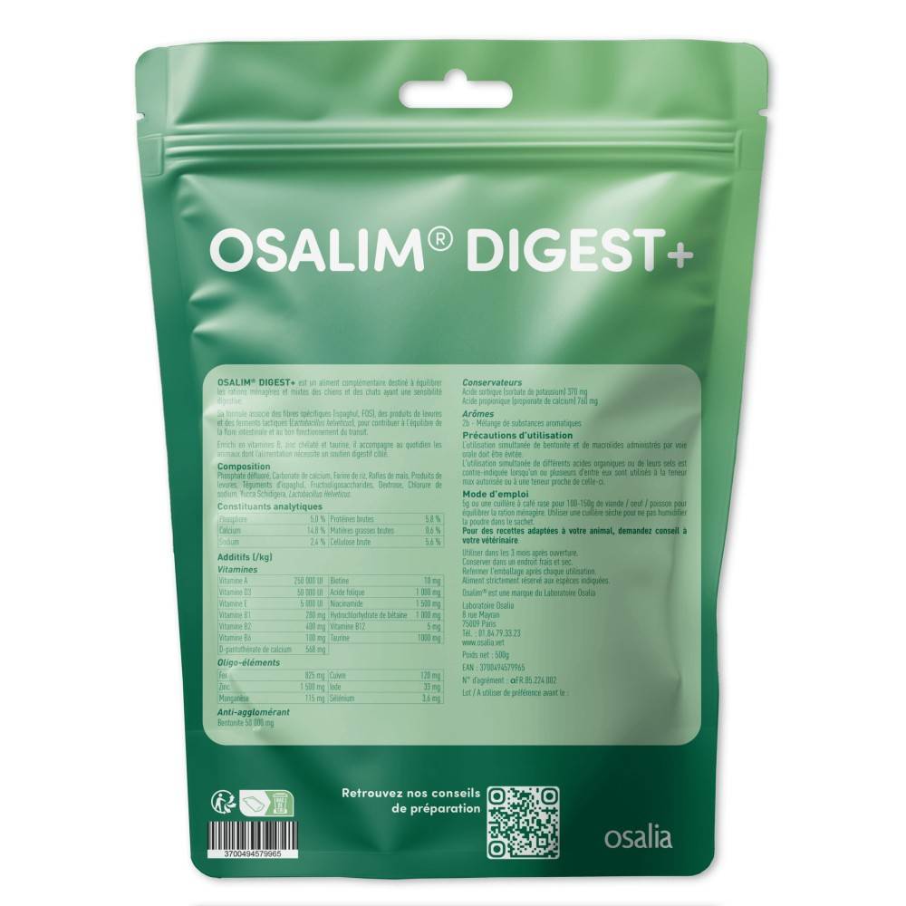 Osalim digest+ Chien - Laboratoire Osalia 500 g - Image 2