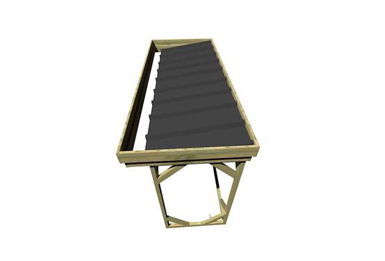 Sans Marque - ABRI Bûches en Bois - 4,1m2 - 3,15x1,31m - Pin Sylvestre traité Autoclave - Surface Int : 2,8m2 / 4 stères / Abri Français - Image 5