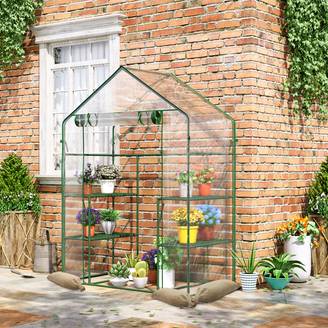 ComfortXL - Serre de jardin PE et acier 142 x 73 x 195 cm verte avec étagères protection pluie UV - ComfortXL Outdoor Living