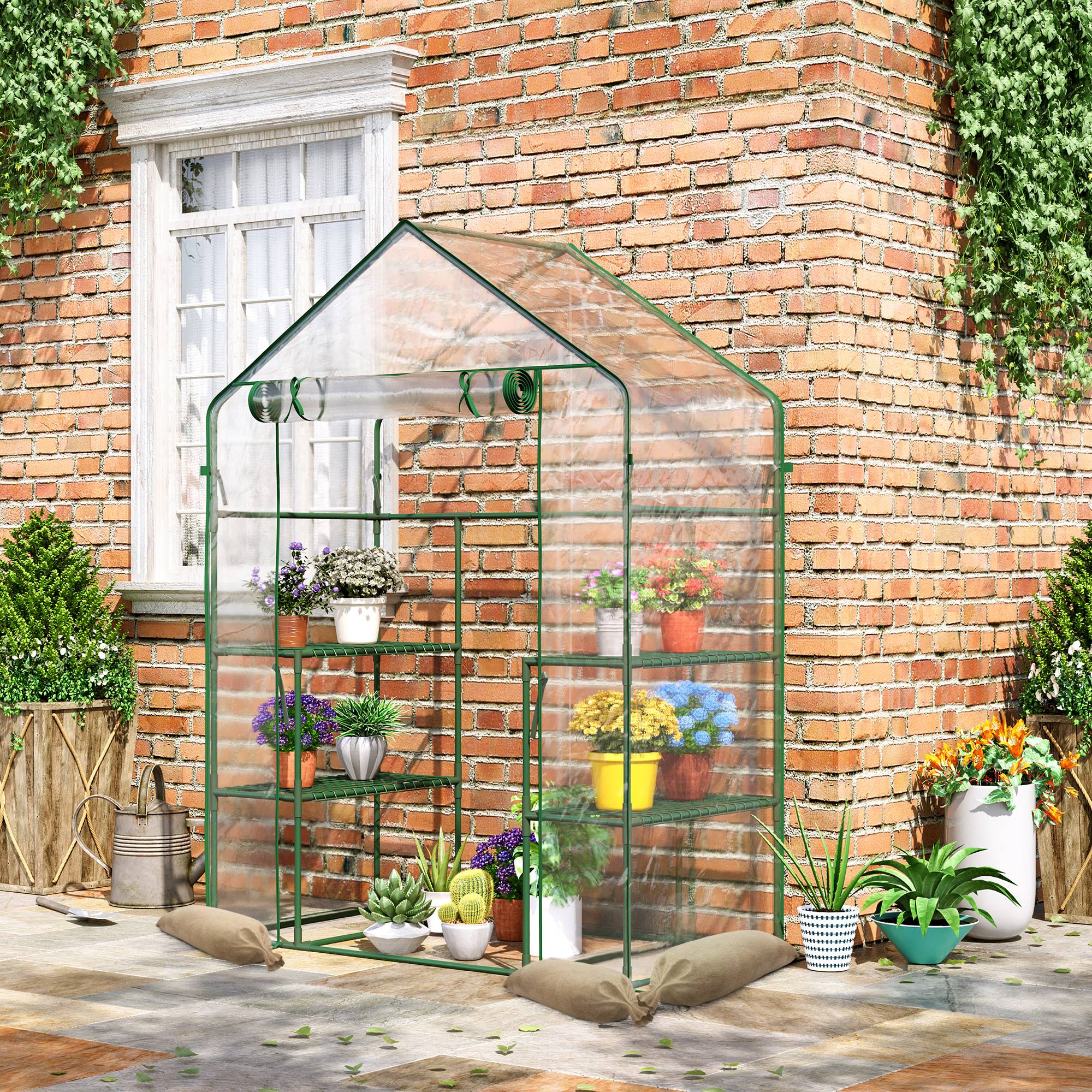 ComfortXL - Serre de jardin PE et acier 142 x 73 x 195 cm verte avec étagères protection pluie UV - ComfortXL Outdoor Living