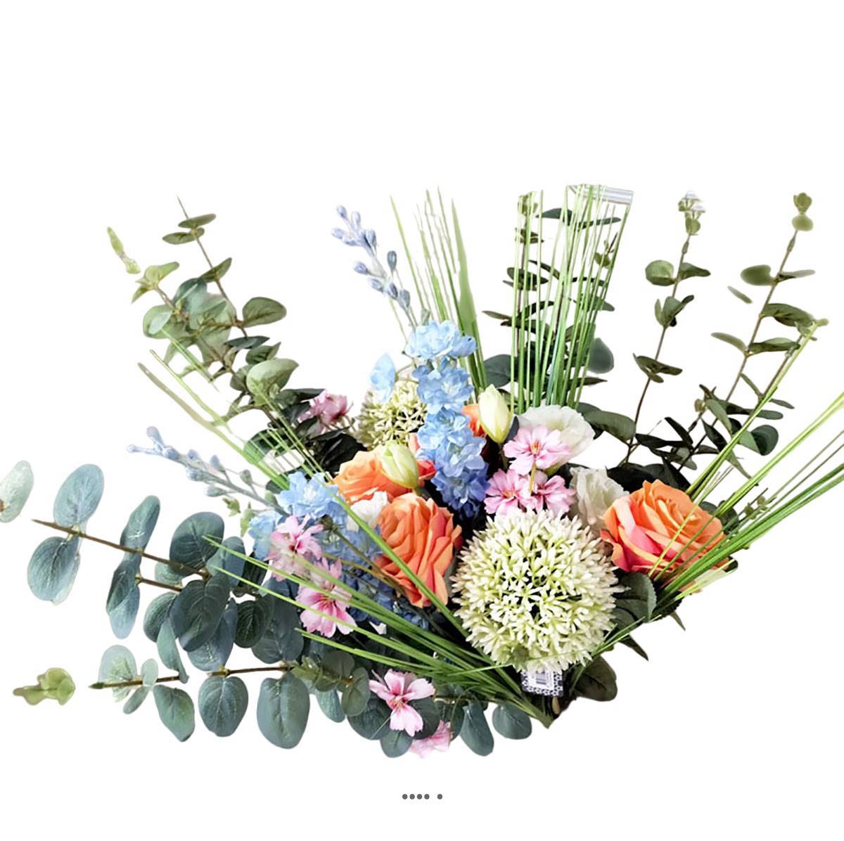 Artificielles - Superbe bouquet de fleurs artificielles COULEURS création fleuriste H 75 cm D 40 cm - Imagen 2