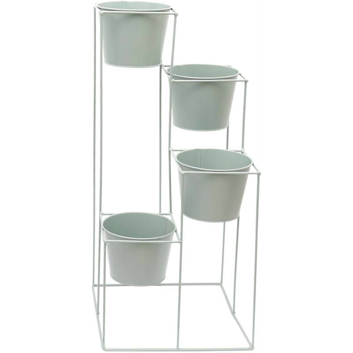 Sil - Support à plantes 4 jardinières en métal Scandi 30 x 70 cm