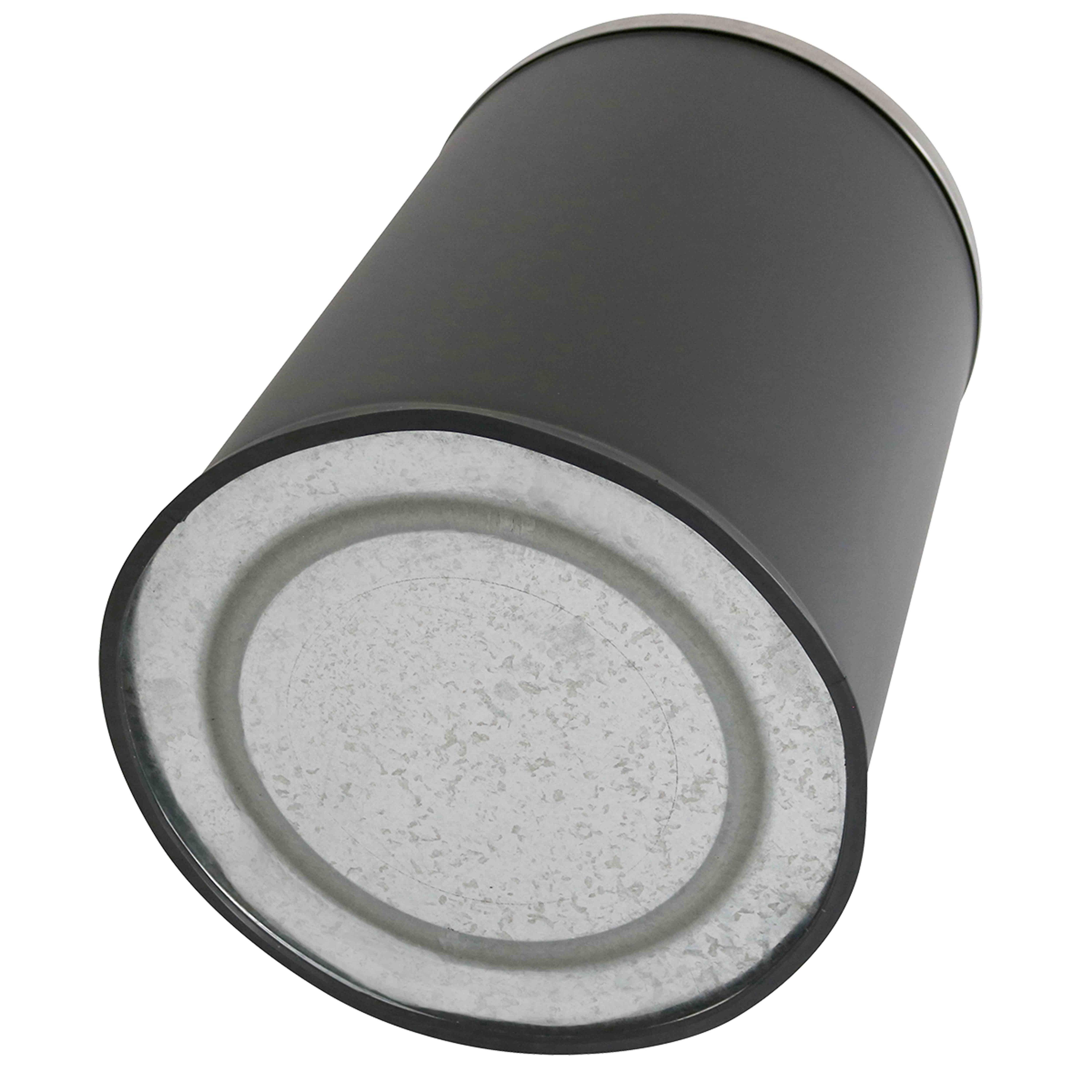 Oviala - Poubelle ronde en acier noir mat 240 L  - Oviala - Imagen 3