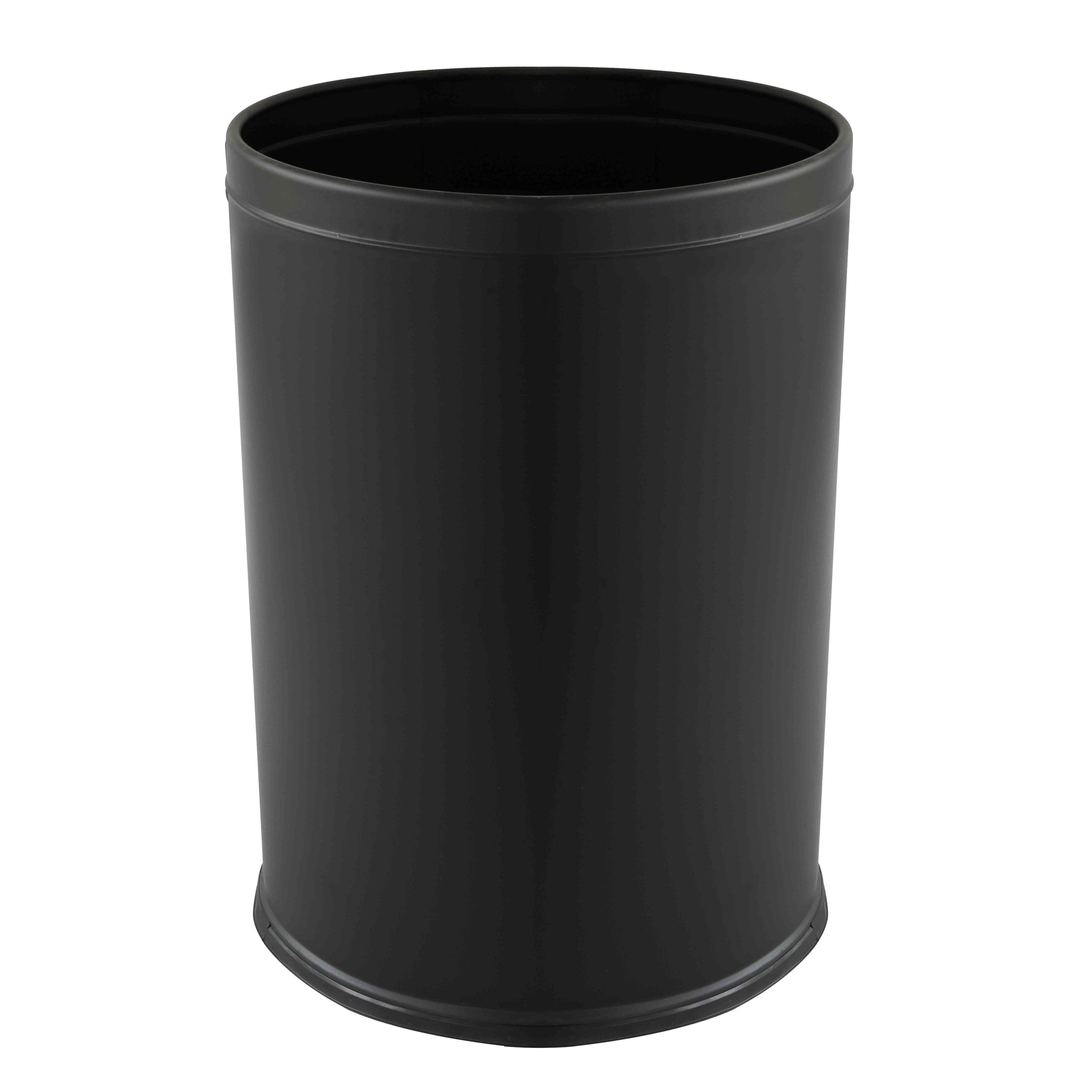 Oviala - Poubelle ronde en acier noir mat 240 L  - Oviala - Imagen 2