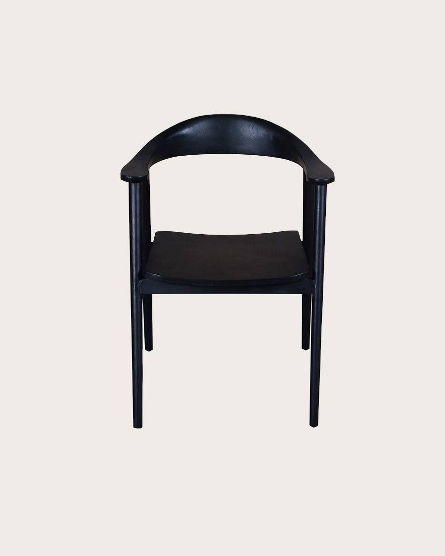 Dewi - Lot de 2 Chaise Dewi en teck massif noir - UNIQKA - Imagen 10